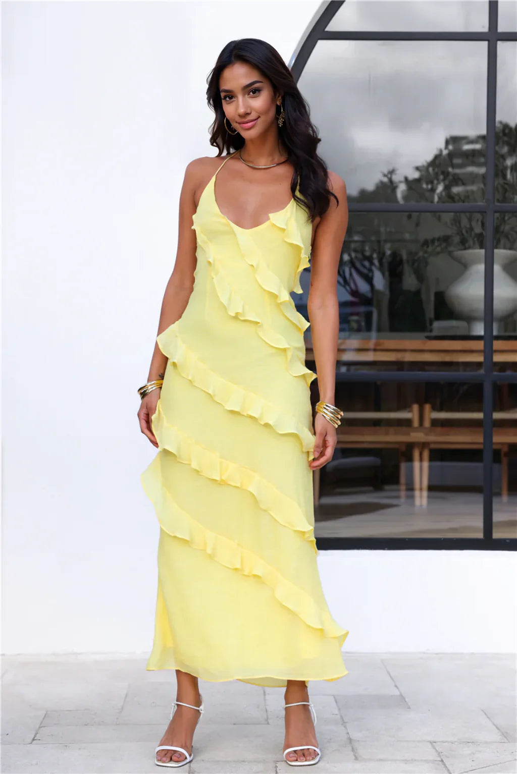 What A Beauty Maxi Dress Yellow