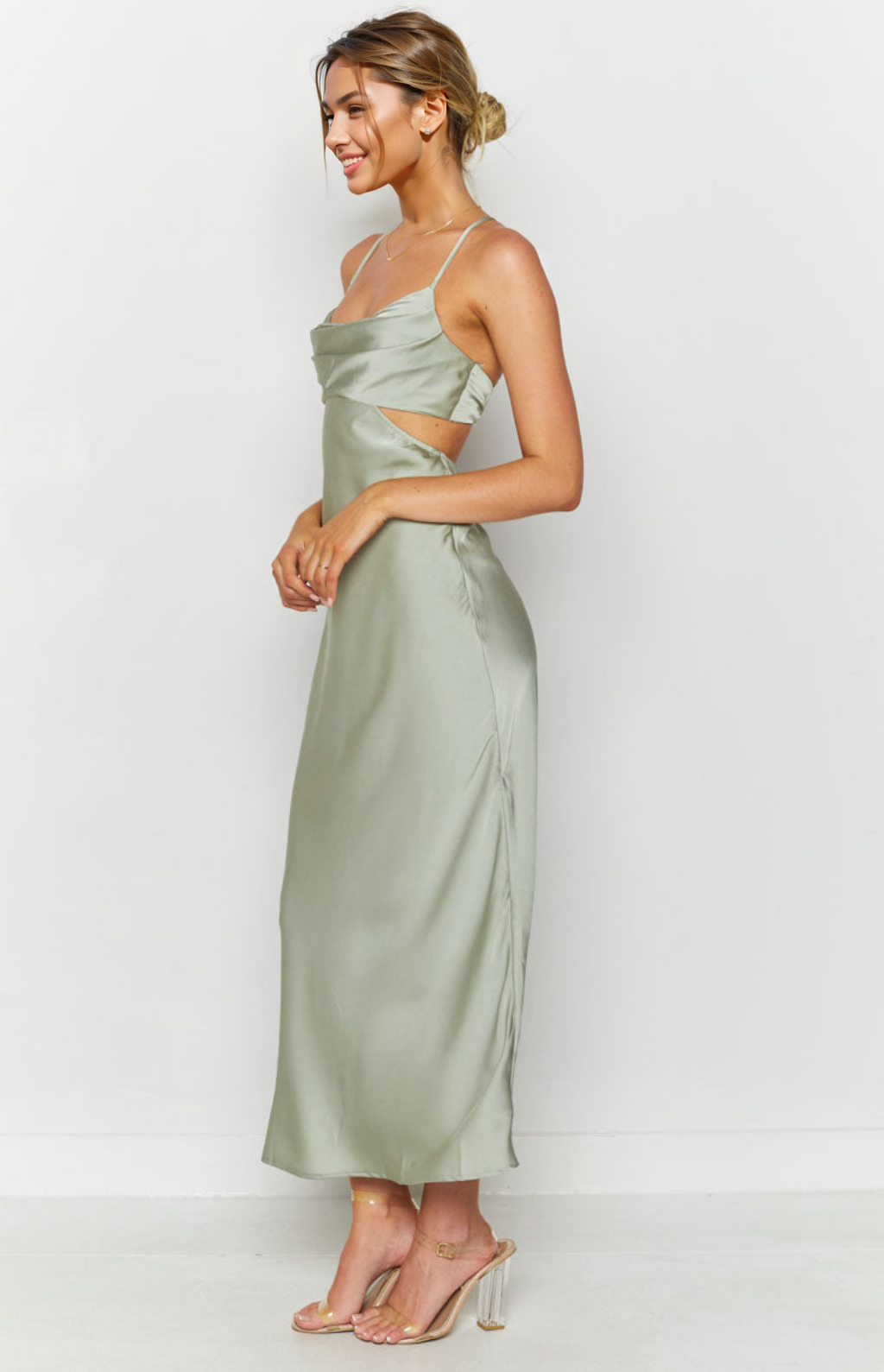 Sage Cut Out Maxi Dress