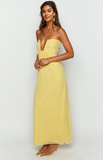 Braelyn Yellow Strapless Maxi Dress