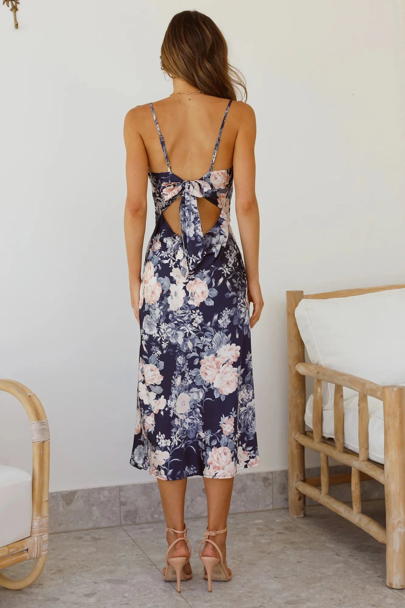 Mariposa Midi Dress Blue