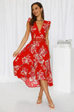 Harbour Side Fun Maxi Dress Red