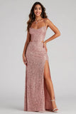 Kristina Formal Sequin Cutout Dress