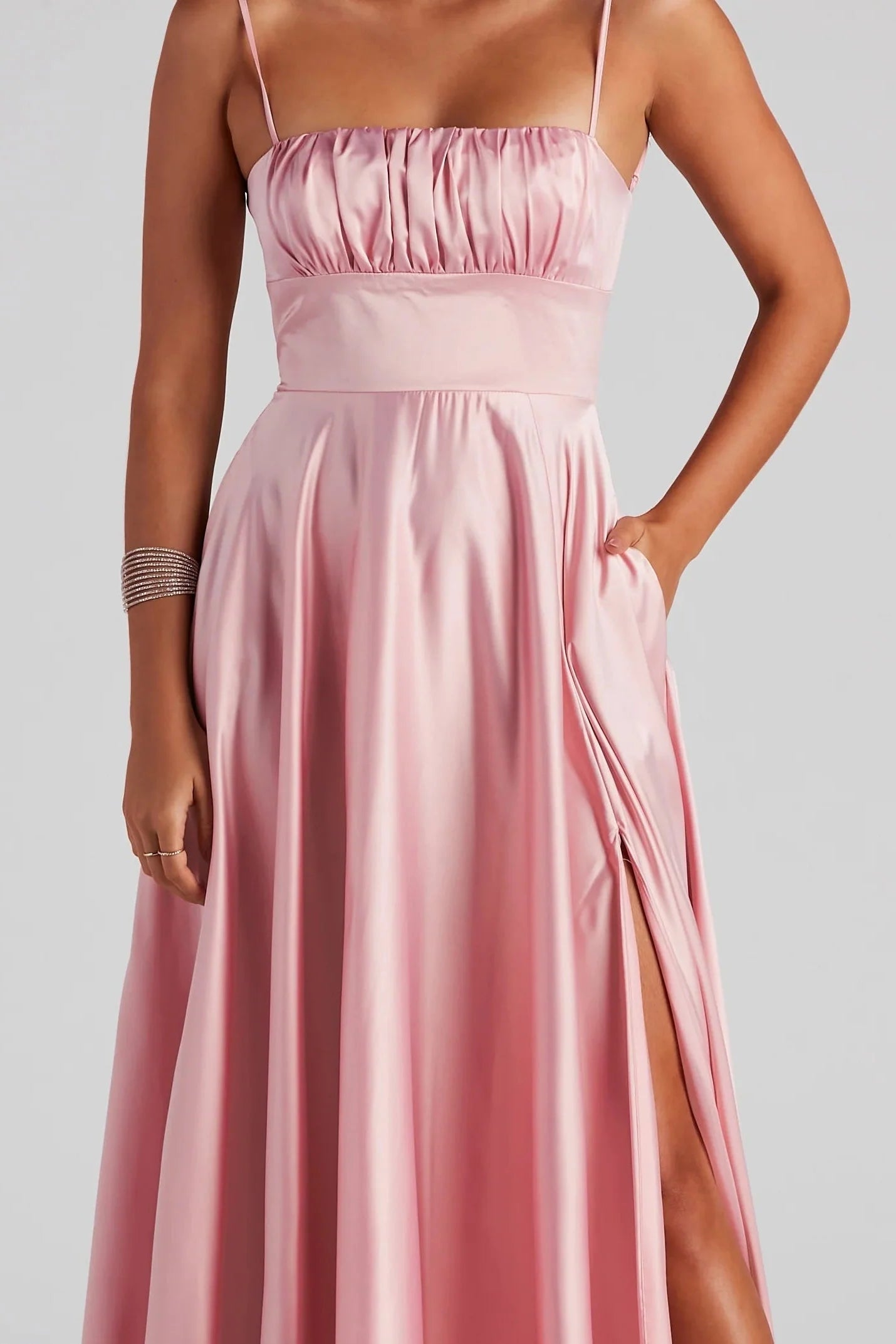 Jenny A-Line Satin Formal Dress