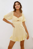 Glistening Times Dress Yellow