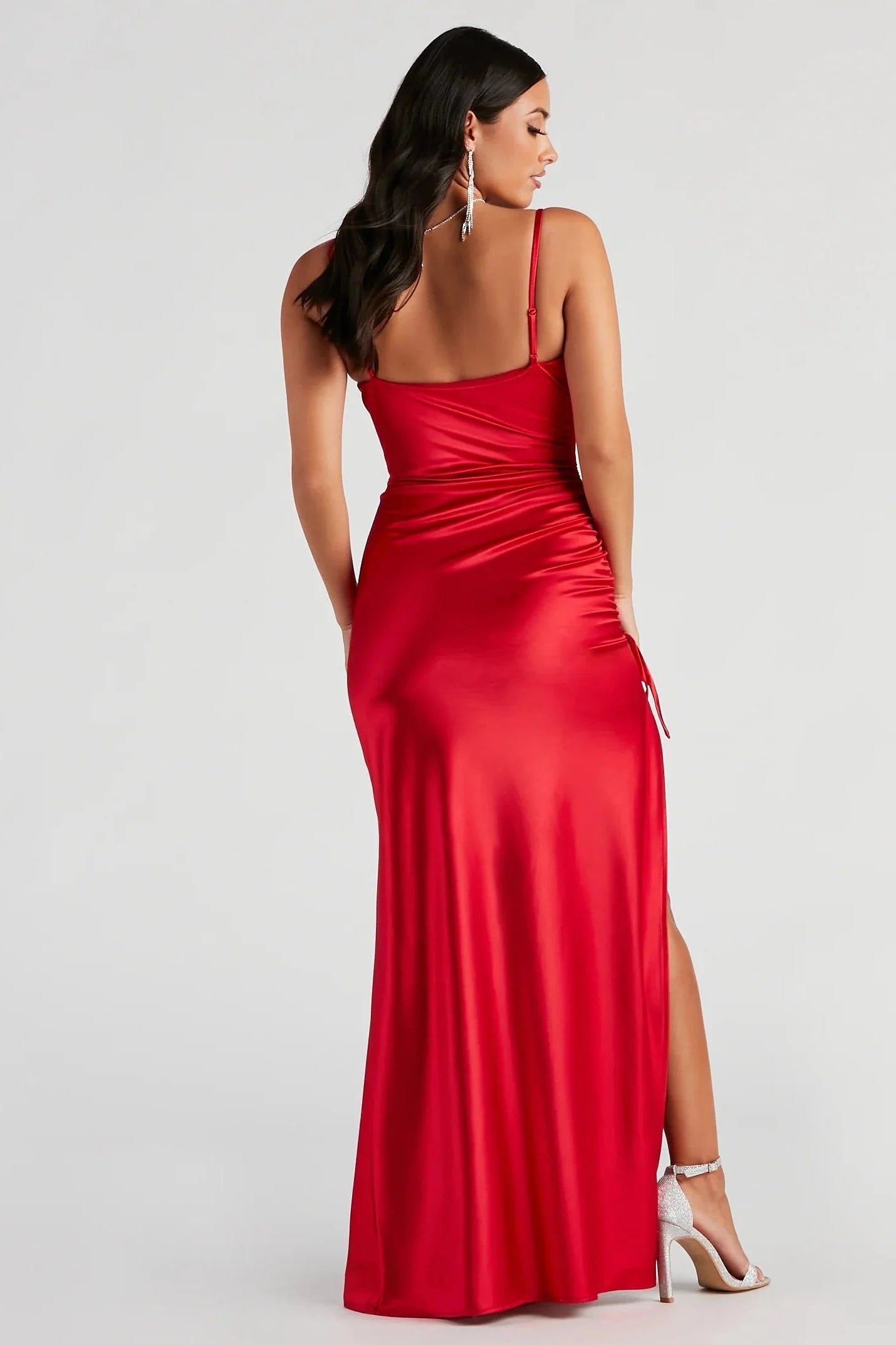 Drea Formal High Slit Ruched Dress