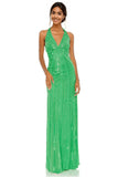 Long Halter Prom Formal Dress