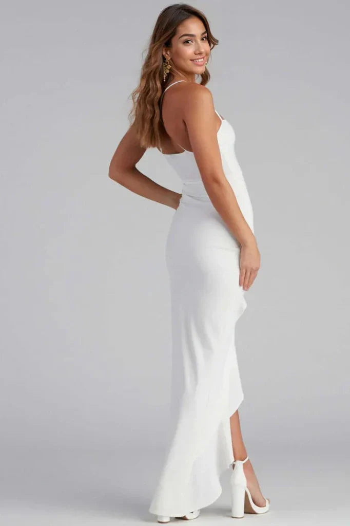 Sleeveless High Slit Formal Dress