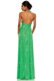 Long Halter Prom Formal Dress