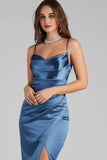 Annabelle Knit Satin Formal Dress