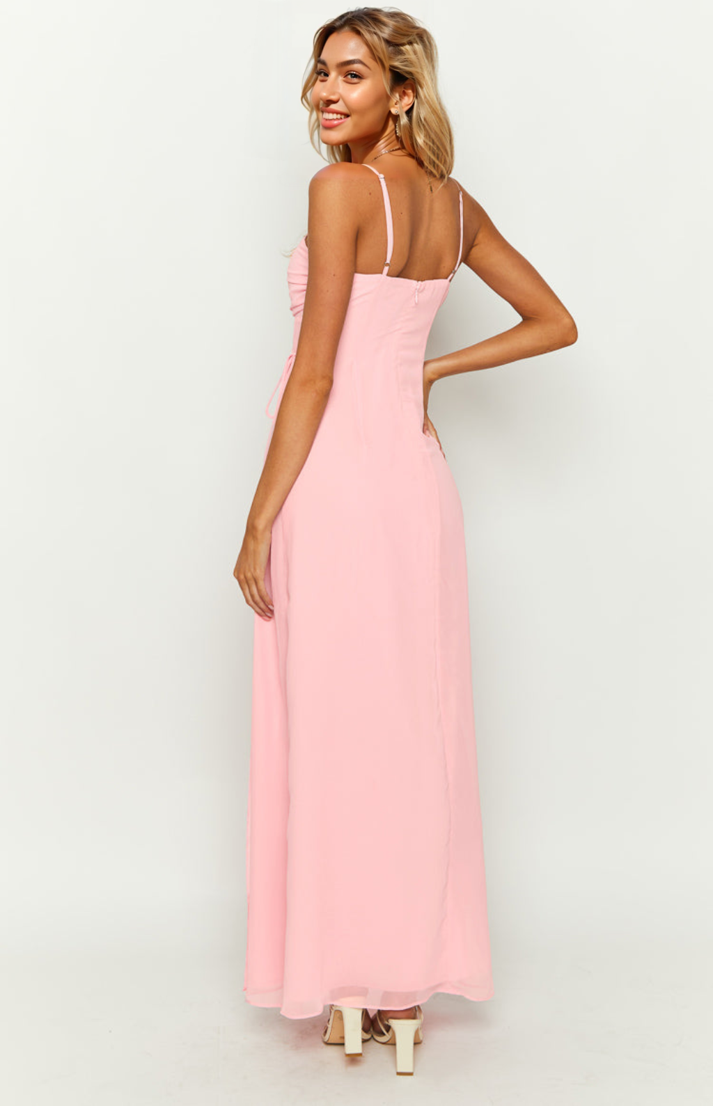 Flossie Pink Maxi Sleeveless Dress