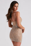 Katie Rhinestone Short Party Dress