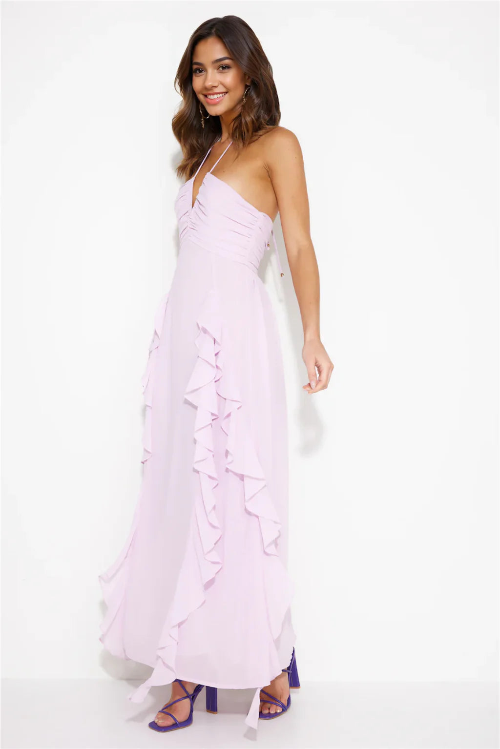 Pastel Sunset Maxi Dress Lavender