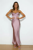 Loves Luxe Satin Maxi Dress Mauve