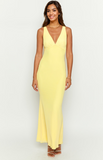 Sunflower Yellow Mesh Maxi Dress