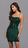 PromGirl Backless Sequin Short Prom Dress