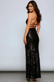 Azalea Formal High Slit Sequin Dress