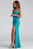 Rebecca Glitter Knit A-Line Formal Dress