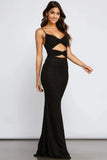 Delta Formal Cutout Glitter Dress