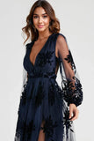 Evelyn Formal Plunge A-Line Dress