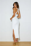 Sing Song Midi Dress White