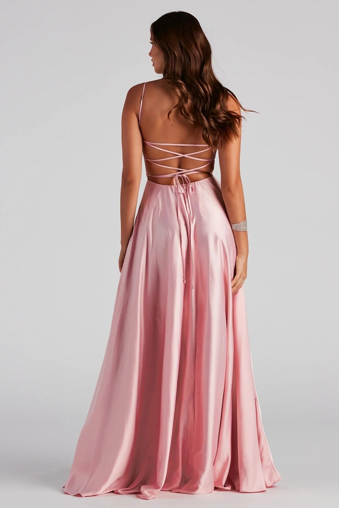 Jenny A-Line Satin Formal Dress