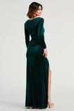 Mindy Formal Velvet Knot Dress