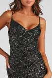 Cleo Sequin Wrap Mini Dress