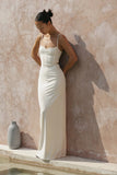 Amorette Lace Trim Maxi Dress - Bone