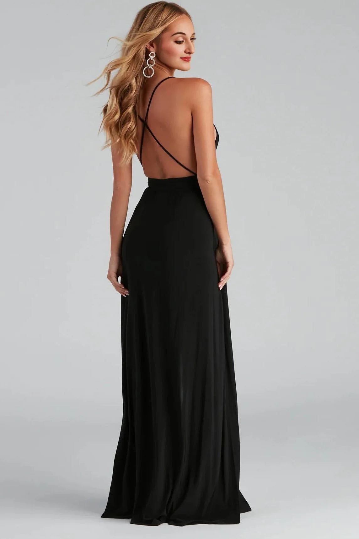 Brie Double Slit A-Line Formal Dress