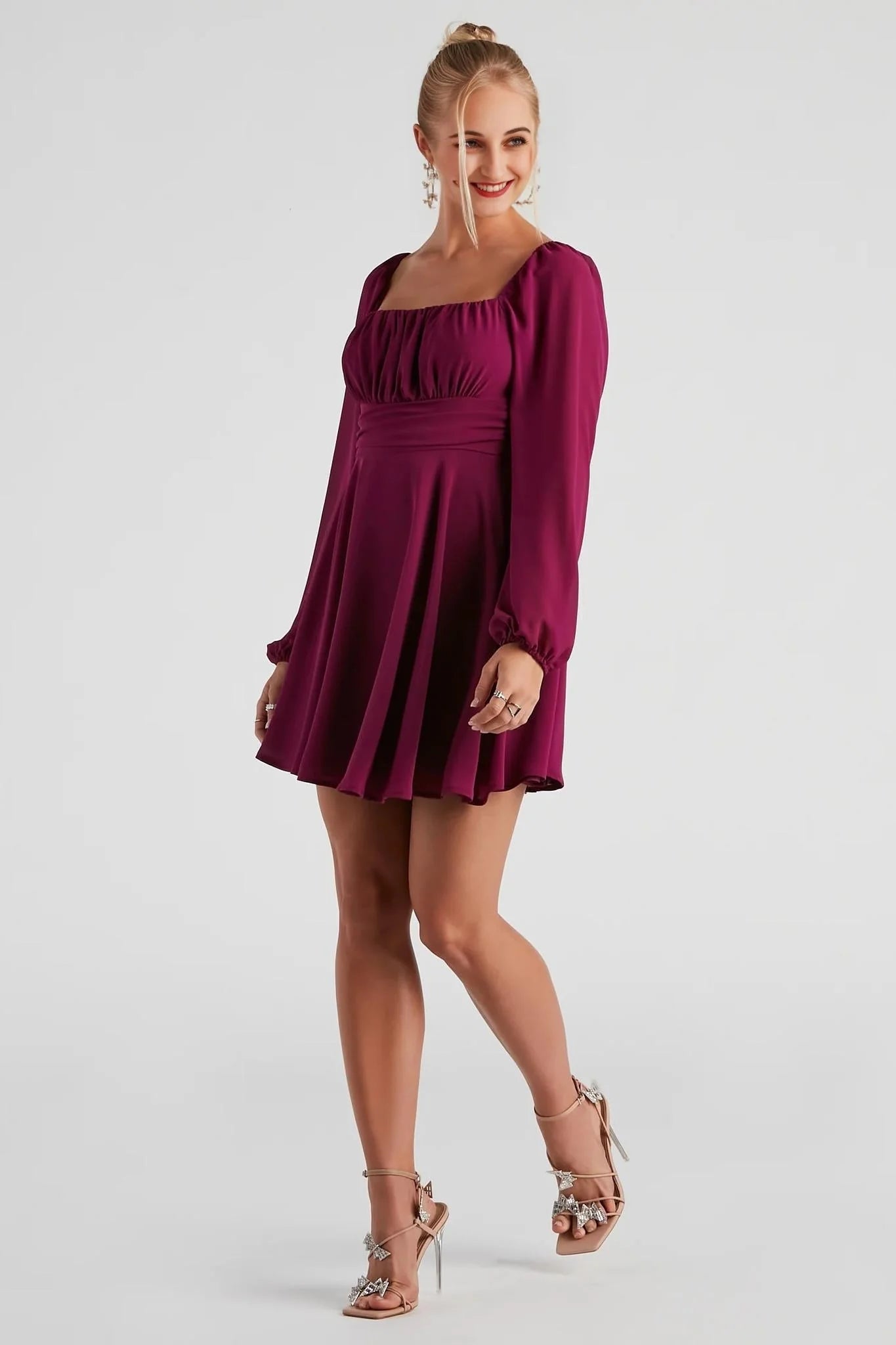 Playful Spirit Chiffon Skater Dress