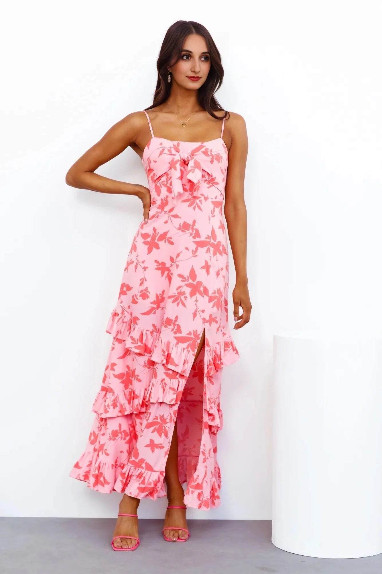 Carefree Times Maxi Dress Pink