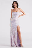 Edlyn Sequin Laceup Mermaid Formal Dress