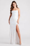 Gabrielle Formal Sequin Long Dress