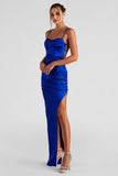 Alani Strappy Back Satin Formal Dress