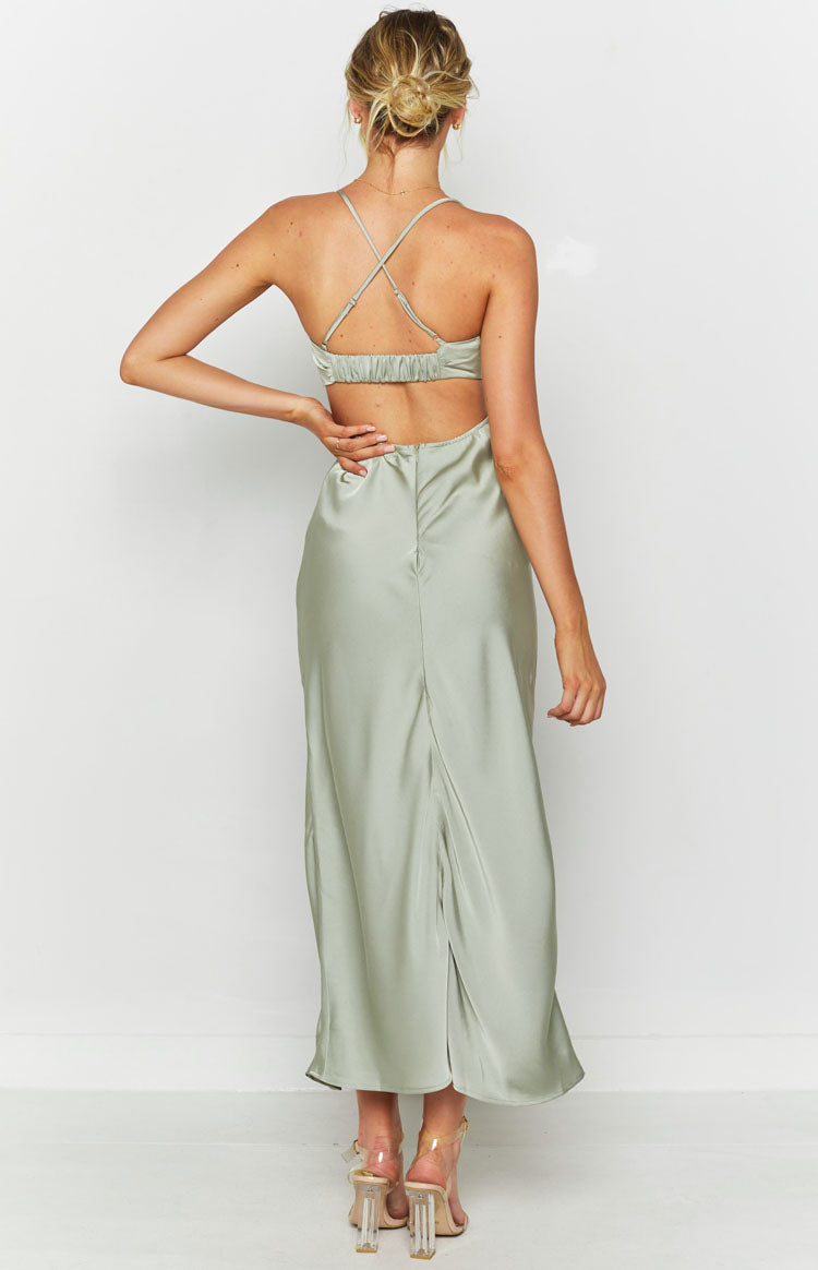 Sage Cut Out Maxi Dress