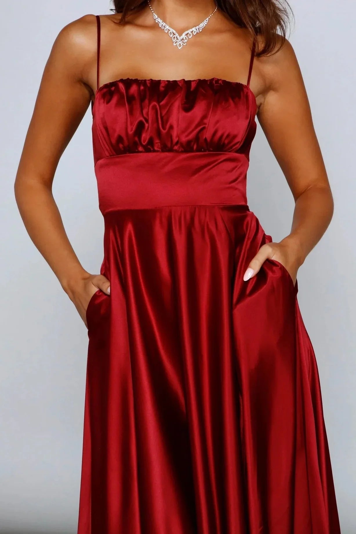 A-Line Satin Formal Dress