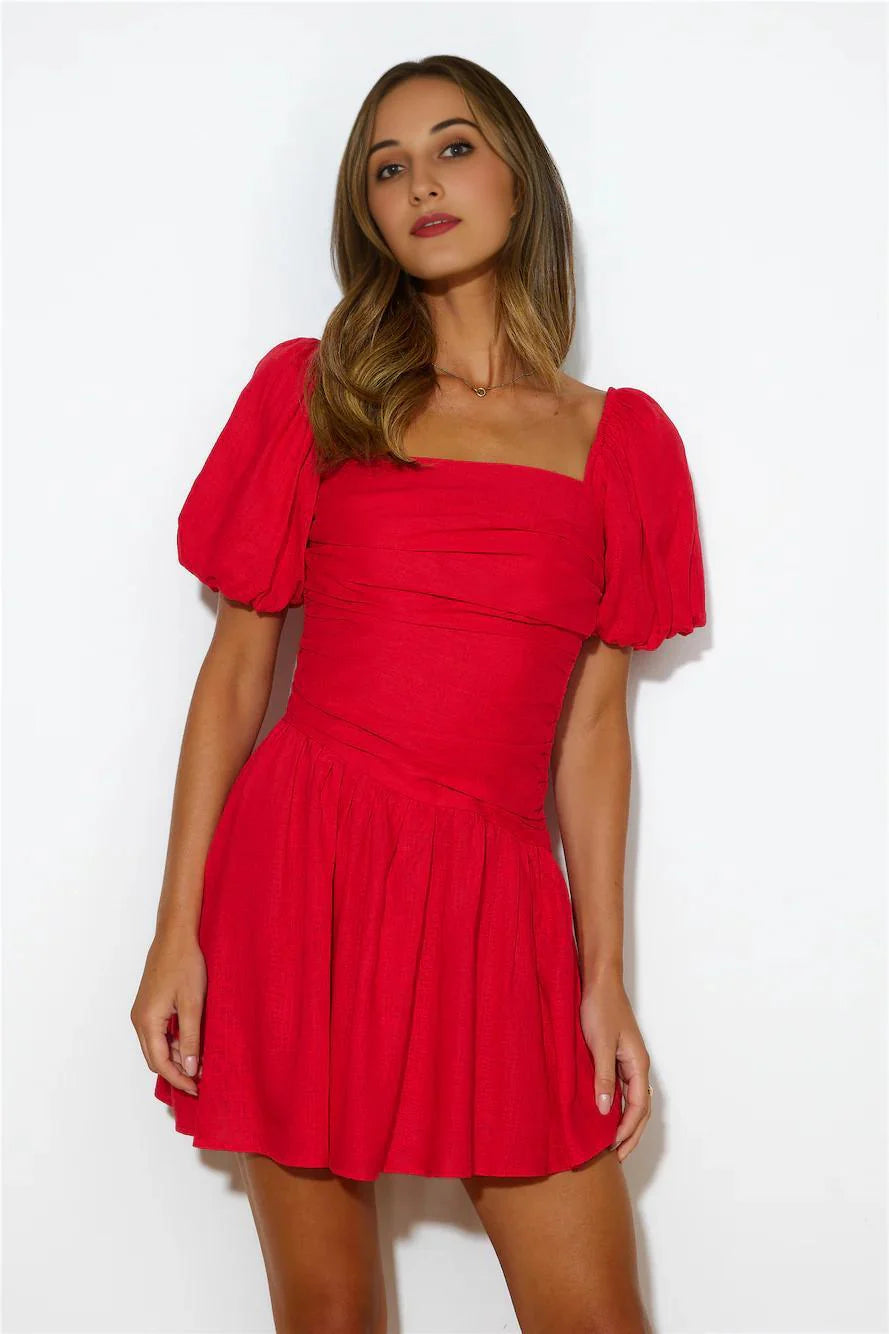 Pretty Pals Mini Dress Red