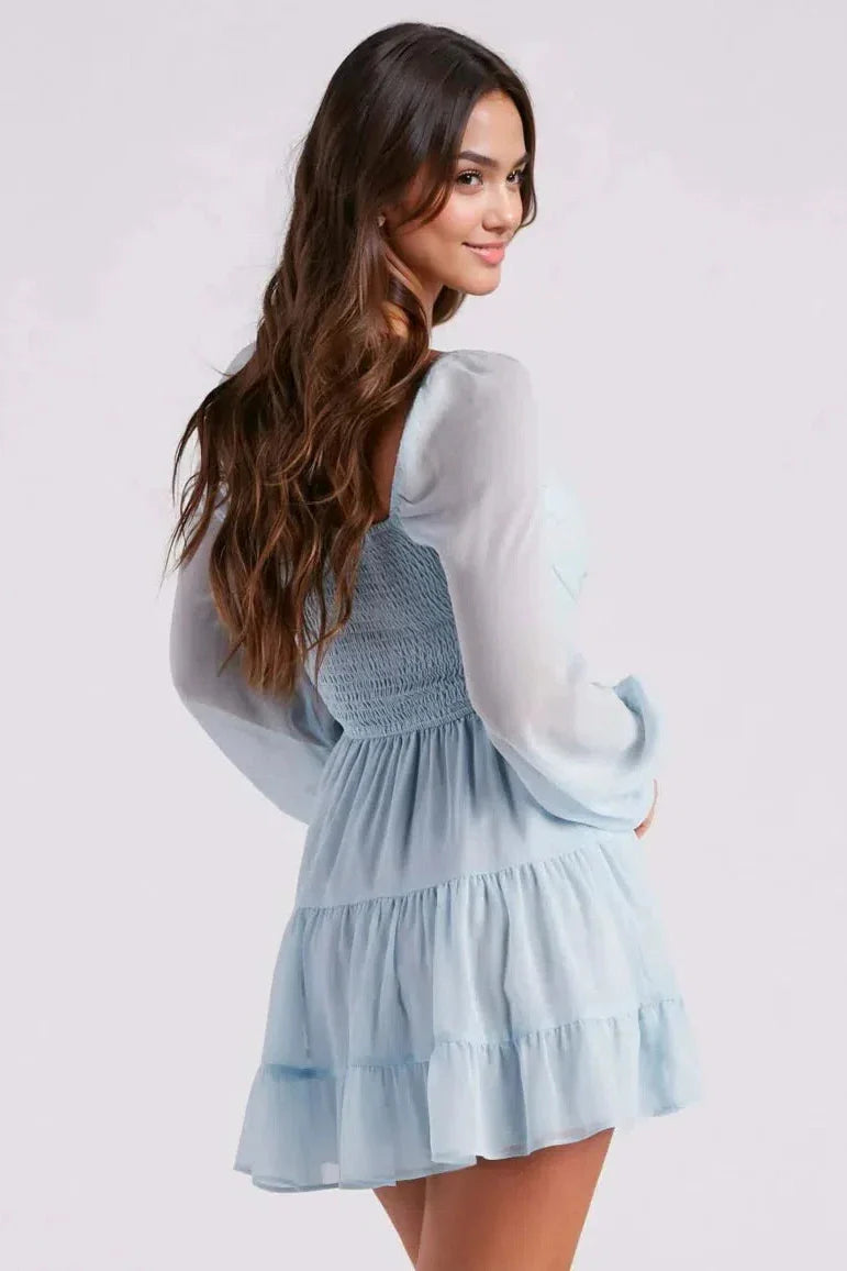 Effortless Muse Chiffon Skater Dress