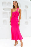 Adore Sunsets Midi Dress Fuchsia