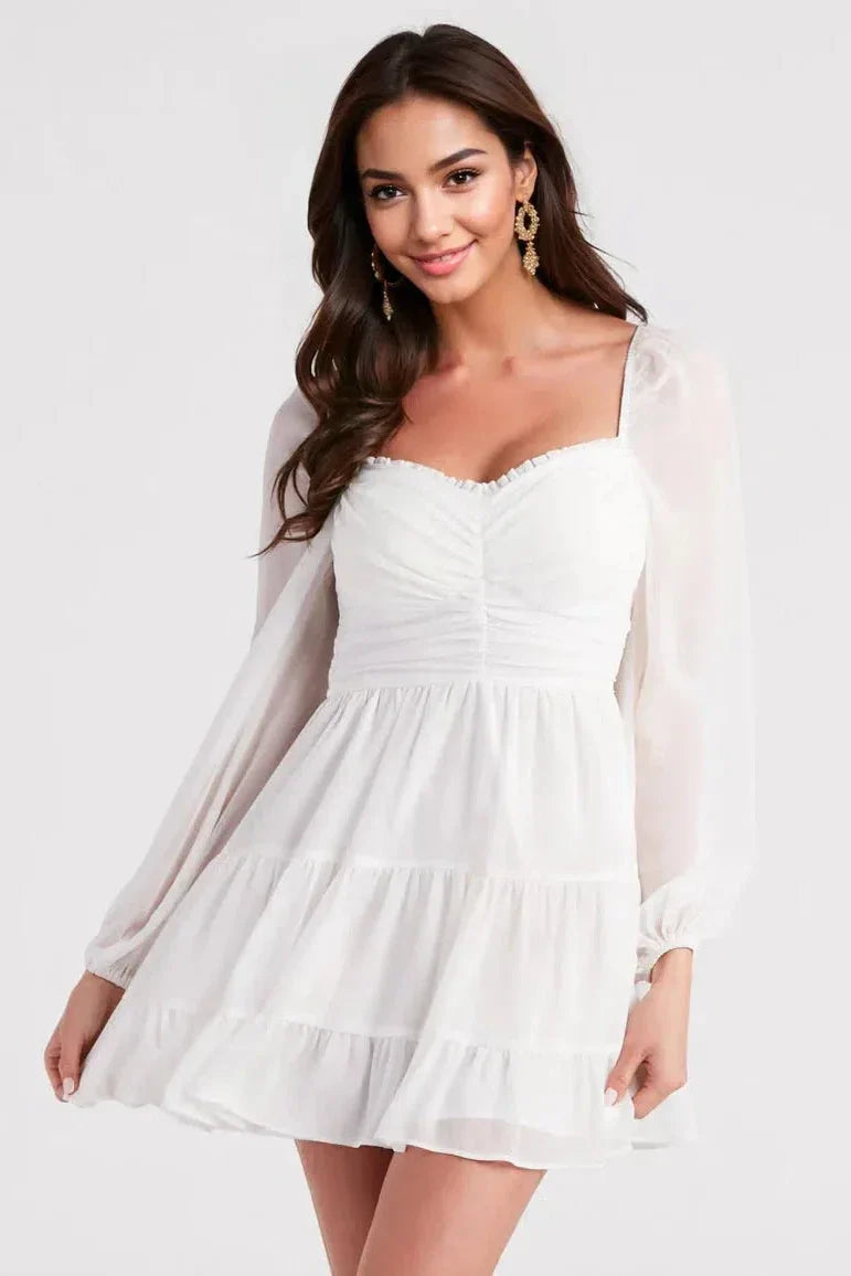 Effortless Muse Chiffon Skater Dress