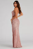 Kristina Formal Sequin Cutout Dress