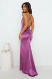 Events Of Class Satin Maxi Dress Purple