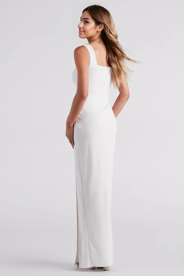 Savannah Formal Crepe Long Dress