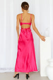 Cherry Pop Midi Dress Hot Pink