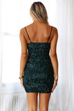 What A Glamour Sequin Dress Green