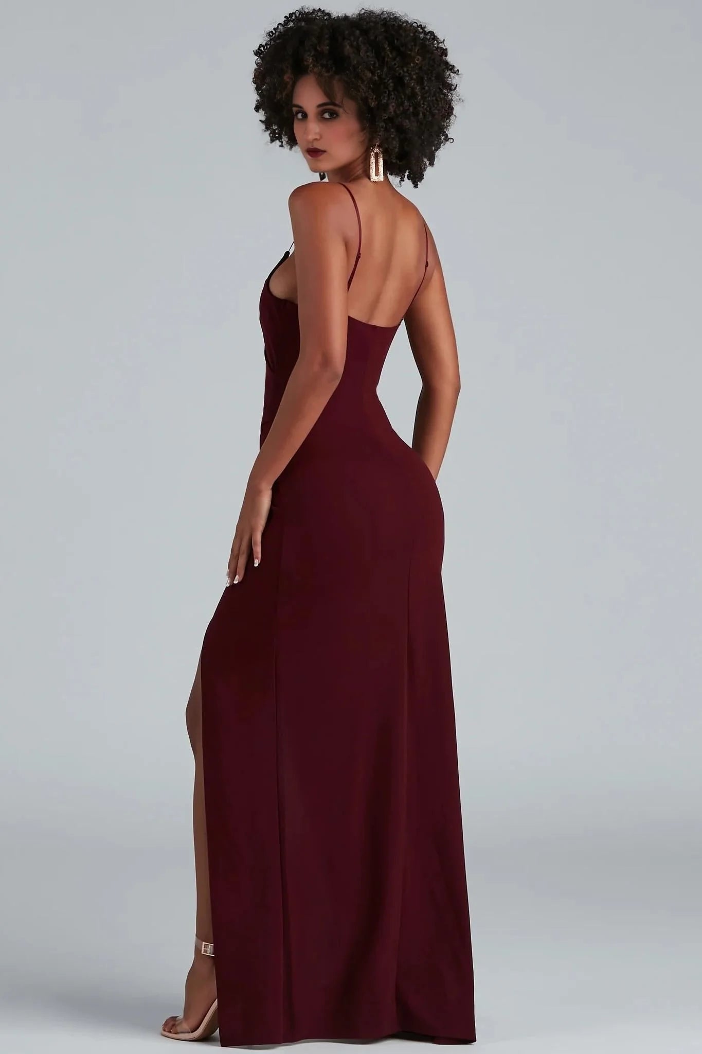 Sasha Formal High Slit Wrap Dress