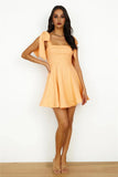 Beach Picnic Mini Dress Orange