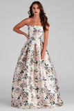 Holland Strapless Floral Ball Gown