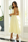 Summer Cinderella Midi Dress Lemon