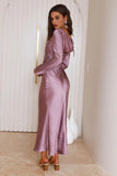 Forget Me Not Satin Maxi Dress Purple